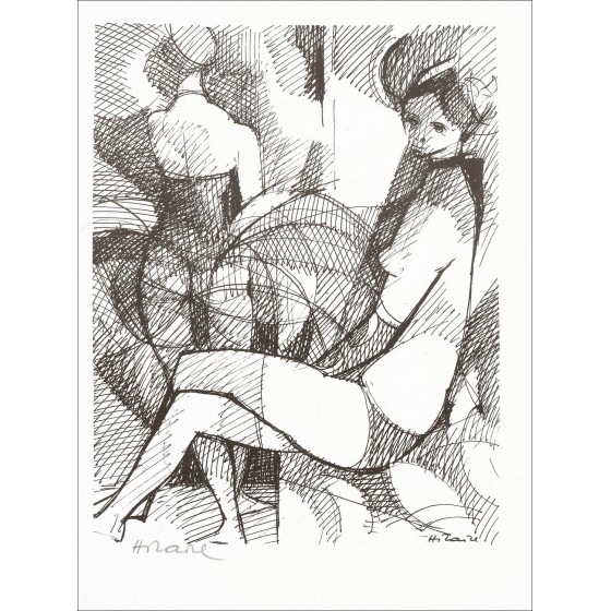 "La Femme por Camille Hilaire 1966 - Litografía Certificada y firmada
