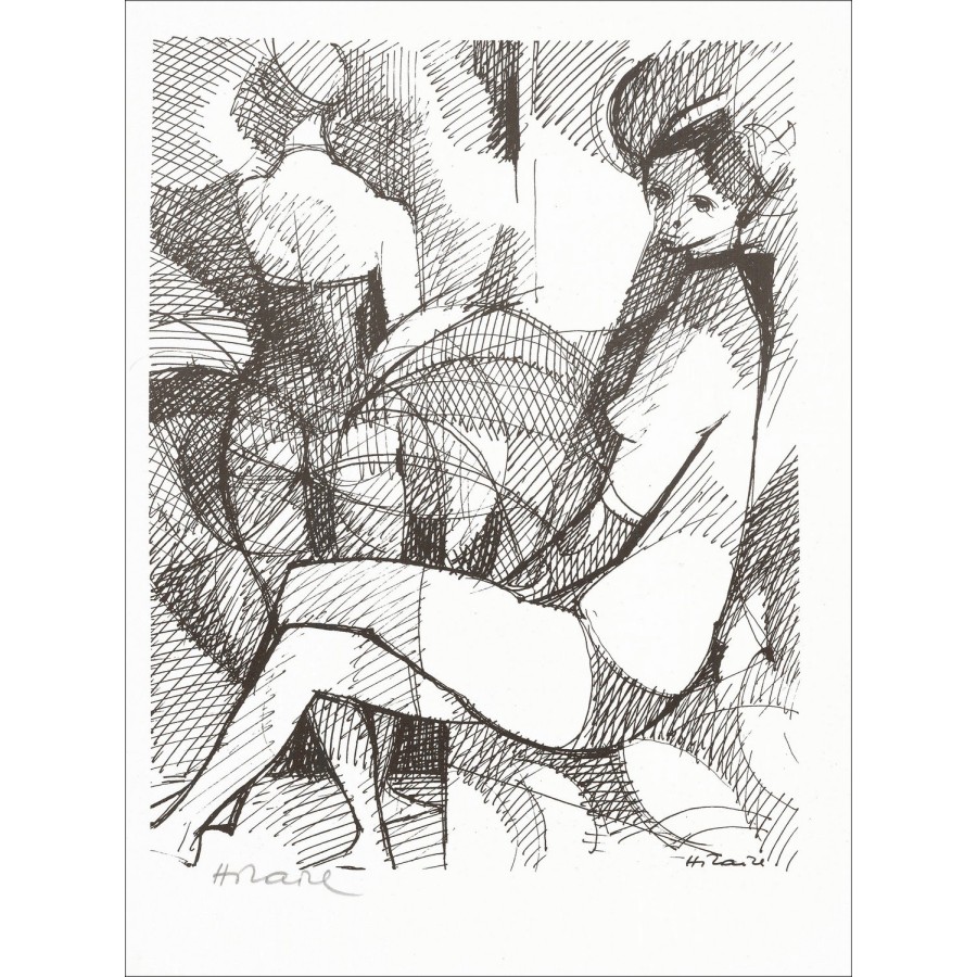 "Die Frau" von Camille Hilaire 1966 - zertifizierte und unterzeichnete Lithographie