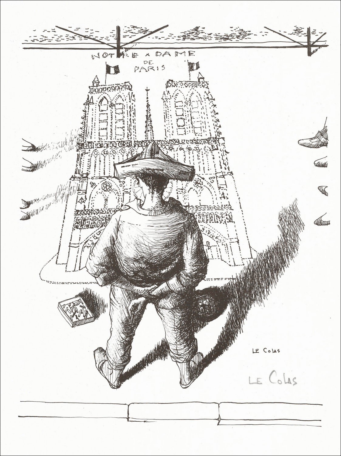 "Notre Dame de Paris" von Pierre Le Colas 1966 - signierte Lithographie