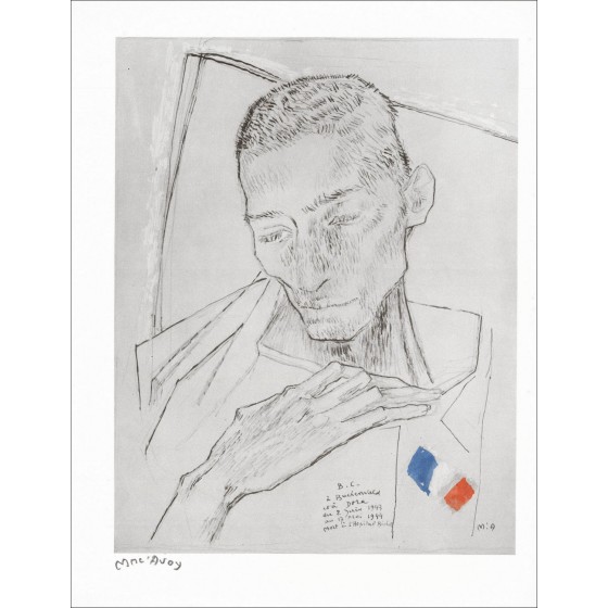 "Portret" door Édouard Mac'avoy 1966 - Ondertekend en gecoördineerde print