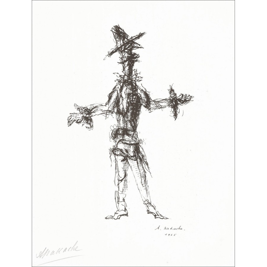 "Cowboy" von Armand Nakache 1966 - Authentische Lithographie unterzeichnet