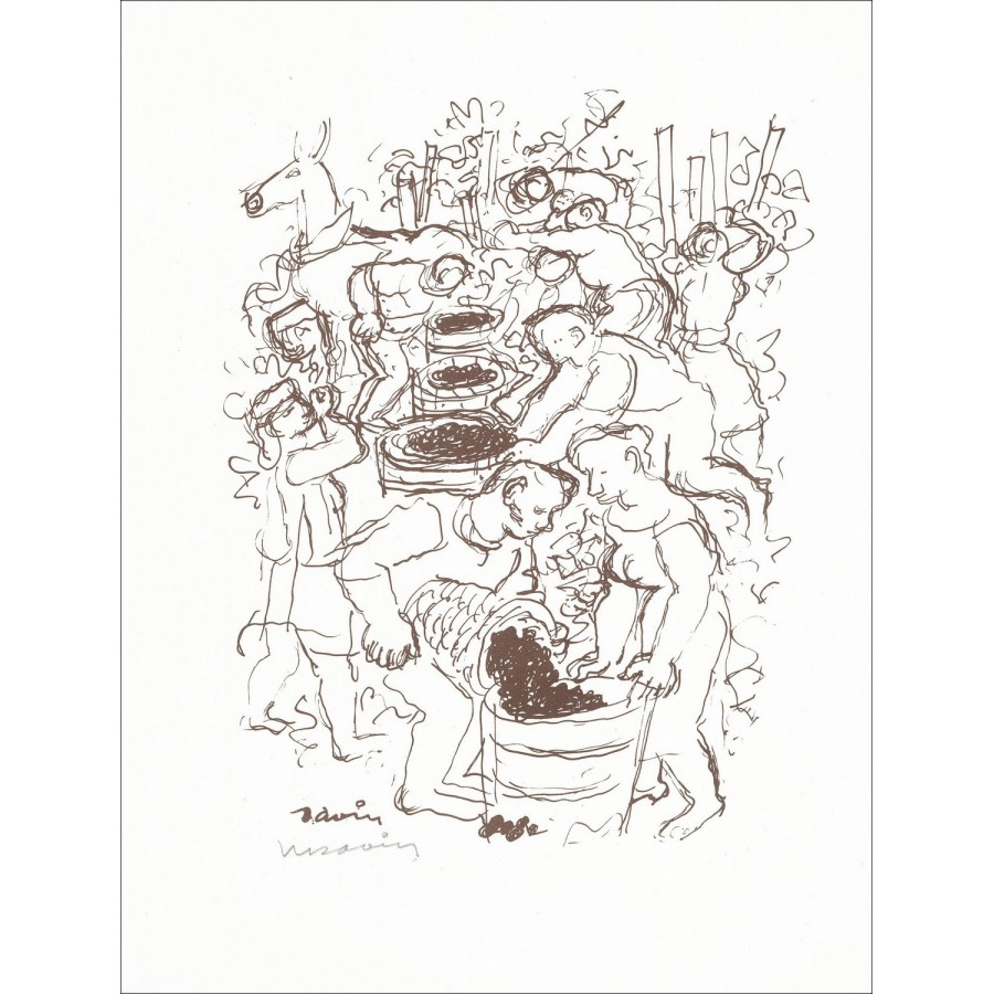 "The Harvest" van Maurice Savin 1966 - Ondertekende lithografie