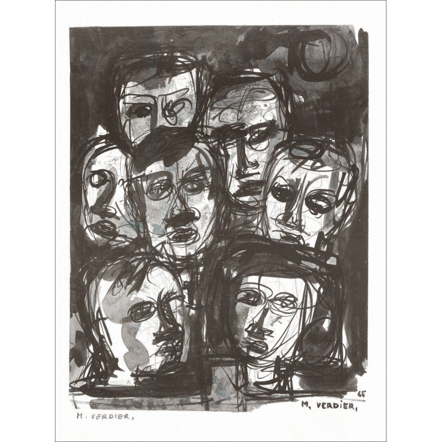 "Ritratti" di Maurice Verdier 1966 - Litografia firmata