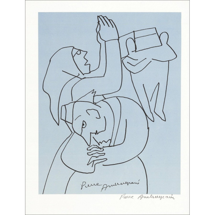 "Personalidades" de Pierre Ambrogiani 1966 - Auténtico Litografía