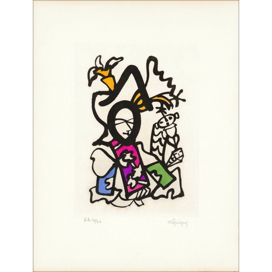 "Composition - 1" Charles Lapicque - Gravure Signée E.A