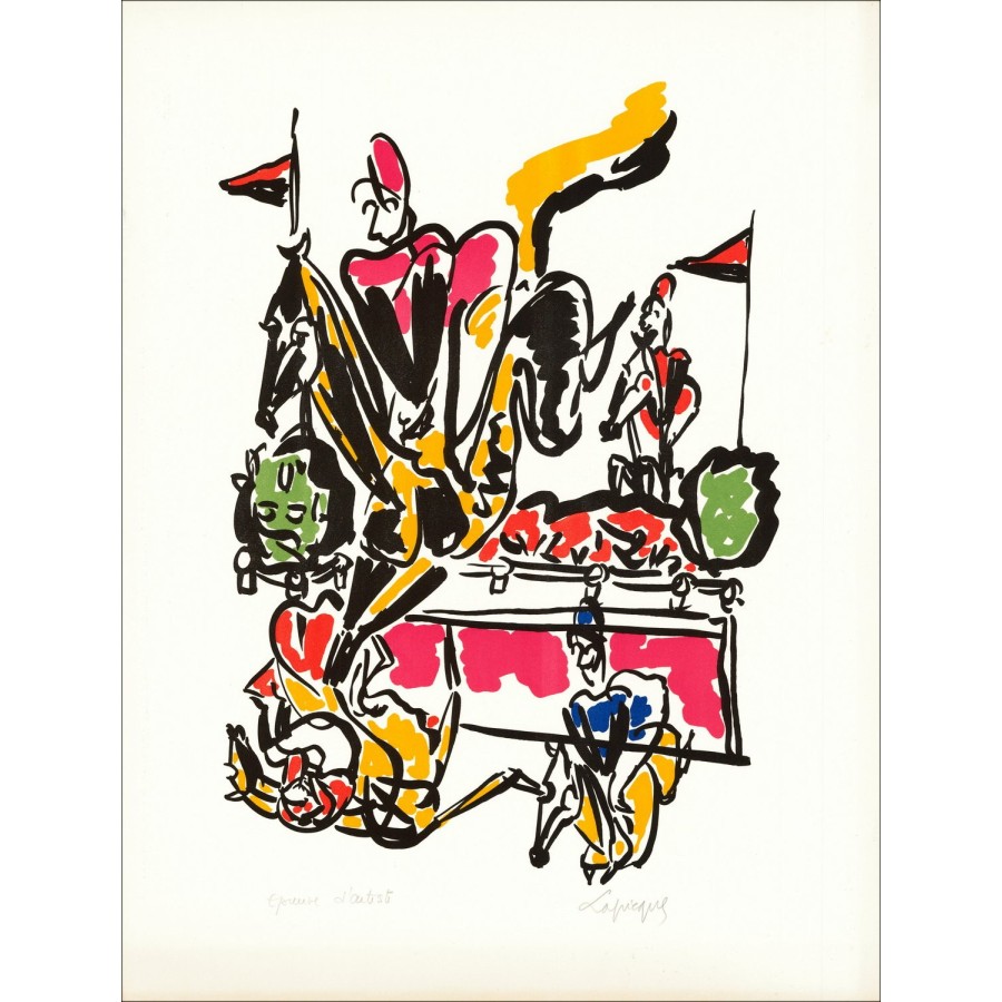 "Equine Competition" de Charles Lapicque - Lithography E.A Signed
