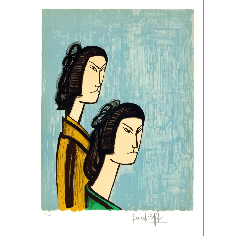 "Japans" uit Bernard Buffet 1981 - Ondertekende lithografie