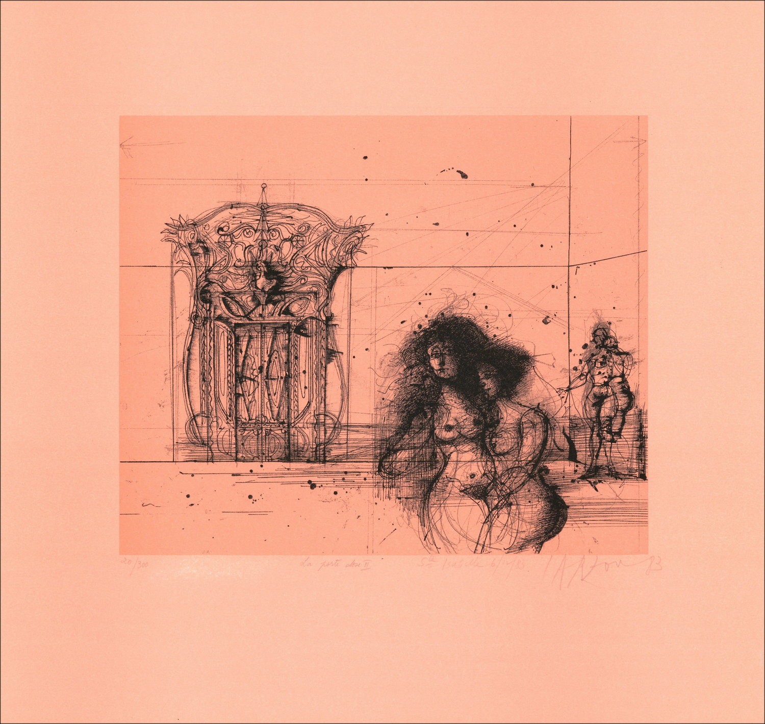 "La Porte Close II" door Jean Carzou 1983