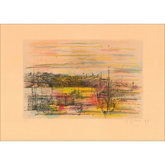 Koop Jean CARZOU Lith 37 Original De koplamp 37x52cm 1989