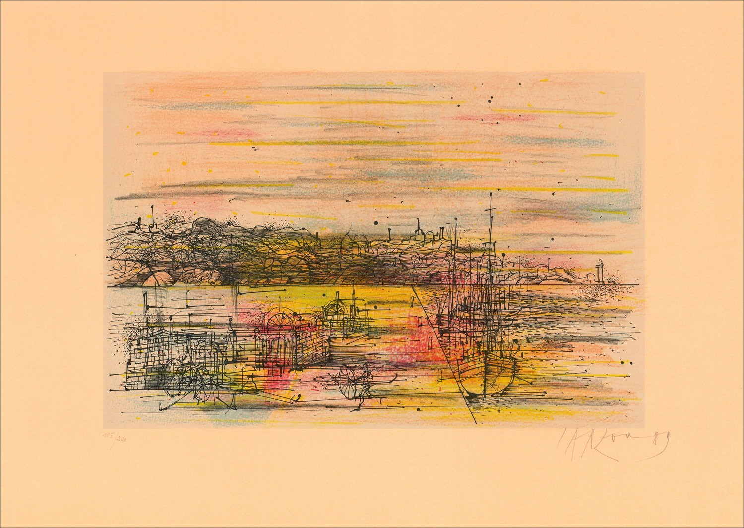 Buy Jean CARZOU Original Lithograph The Lighthouse 37x52cm 1989