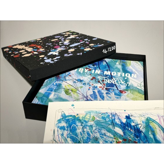 Jonone - Poëzie in Motion Box (Painting + Silk Ground met verbeterde (unieke) ondertekende + werk) 2019