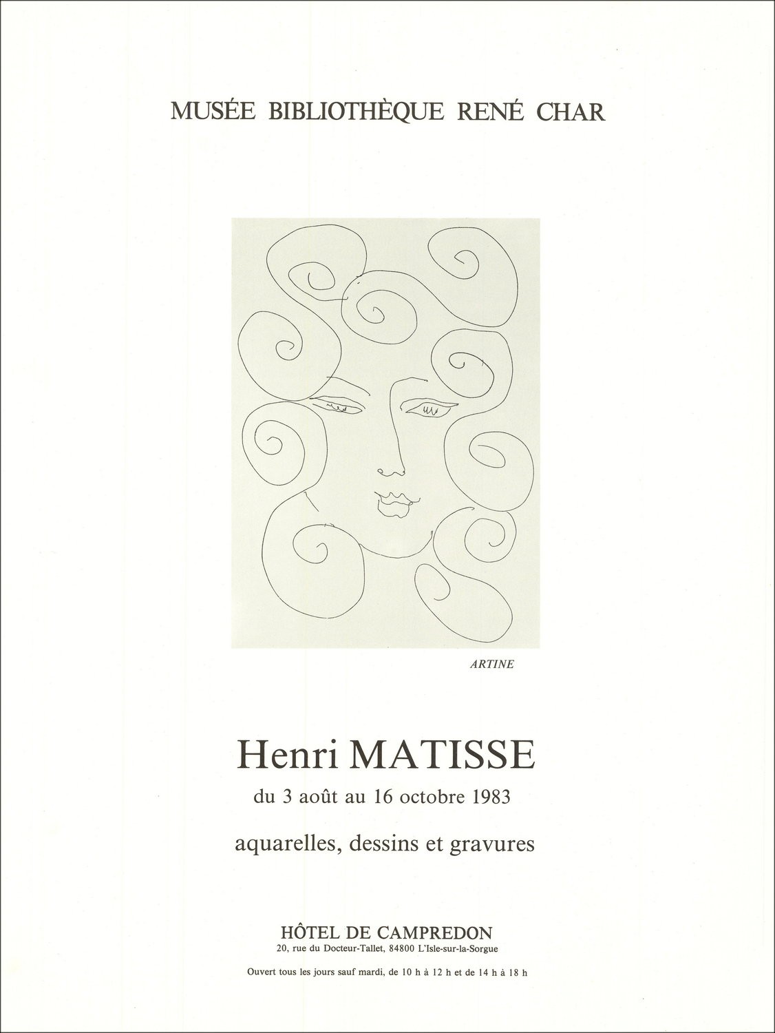 "Matisse-Lithographie für das René-Char-Museum" - exklusive Arbeit