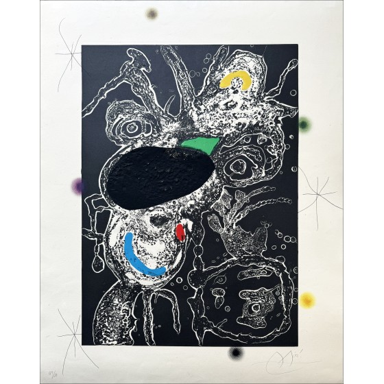 Joan MIRO - Gravure au carborundum "Espriu III" 89x70cm signée