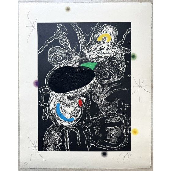 Joan MIRO - Grabado de Carborundum "Espriu III" 89x70cm firmado