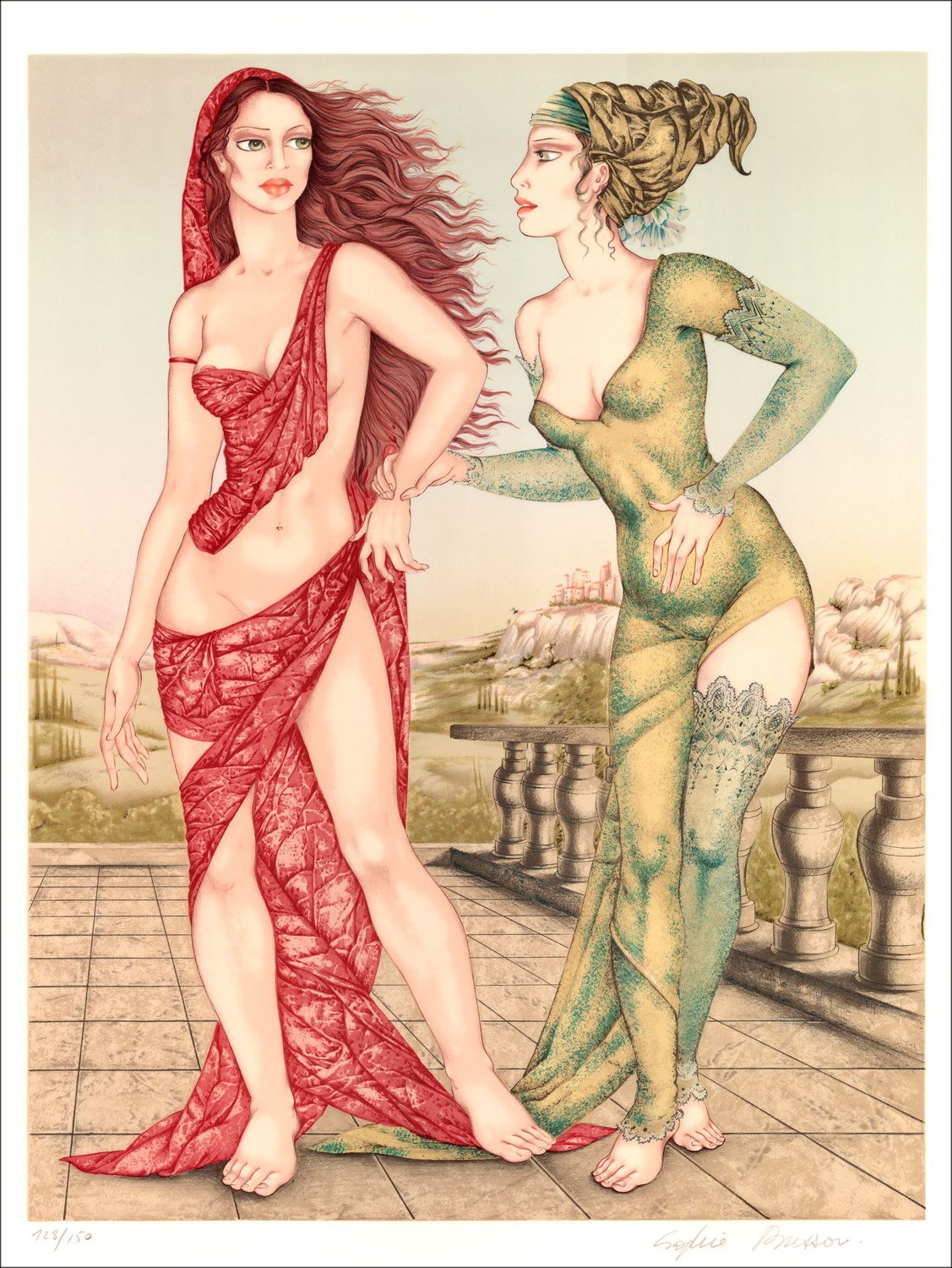 Sophie Busson - Original-Lithographie "l'ungeduldig" - 75x56cm in Bleistift signiert