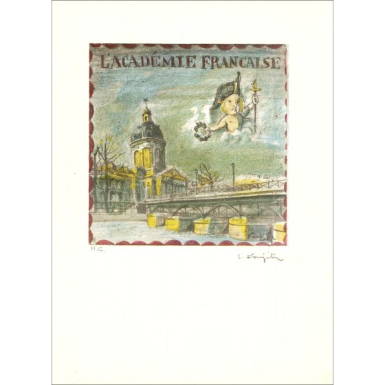 "The French Academy" di Leonard Foujita, 1963 - Litografia certificata