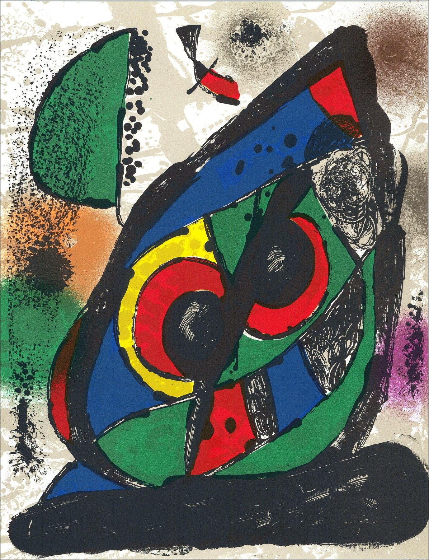 Joan MIRO - Litografía original "Composición I" 32x24cm - 1981