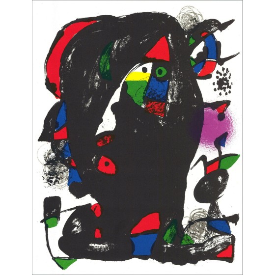 Joan Miro - Originele Litho "Composition IV" 32x24cm - 1981