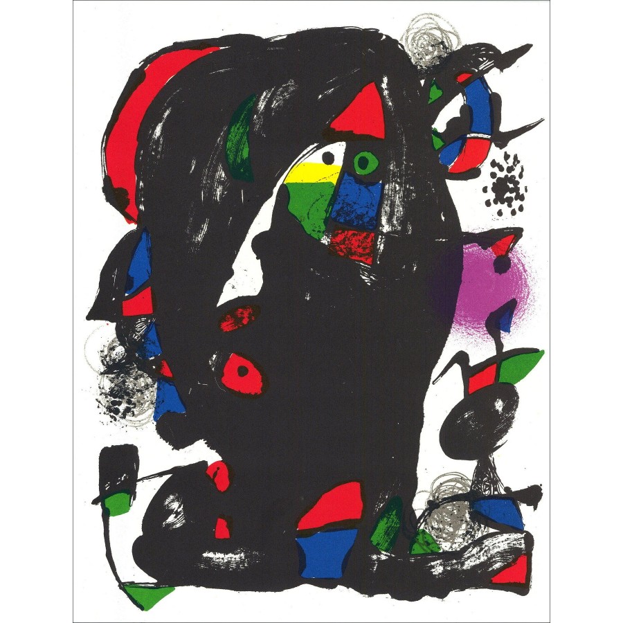 Joan MIRO - Original Lithograph "Composition IV" 32x24cm - 1981
