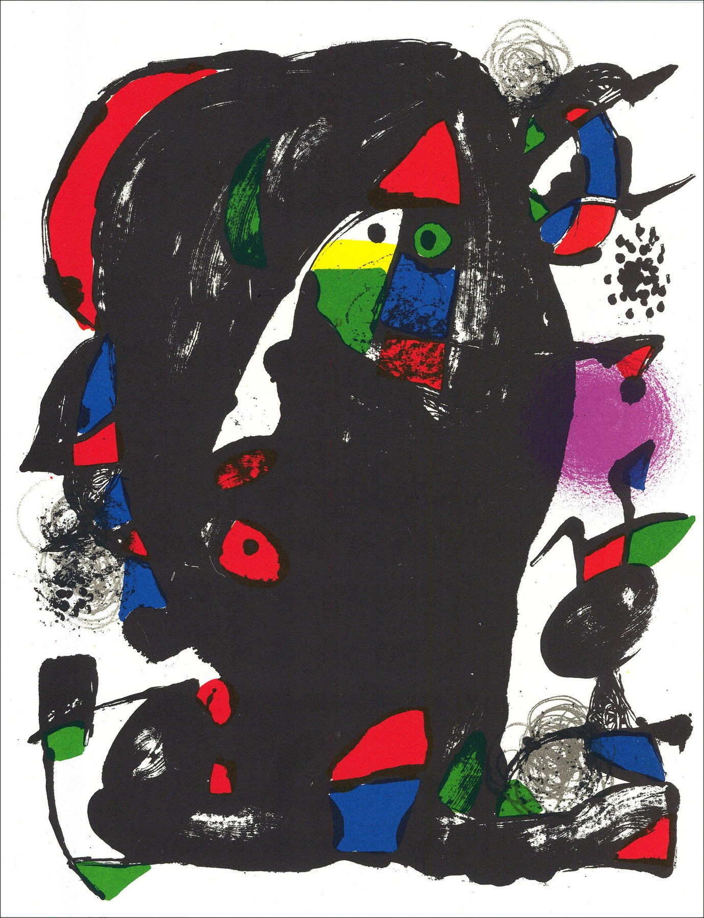 Joan Miro - Originele Litho "Composition IV" 32x24cm - 1981