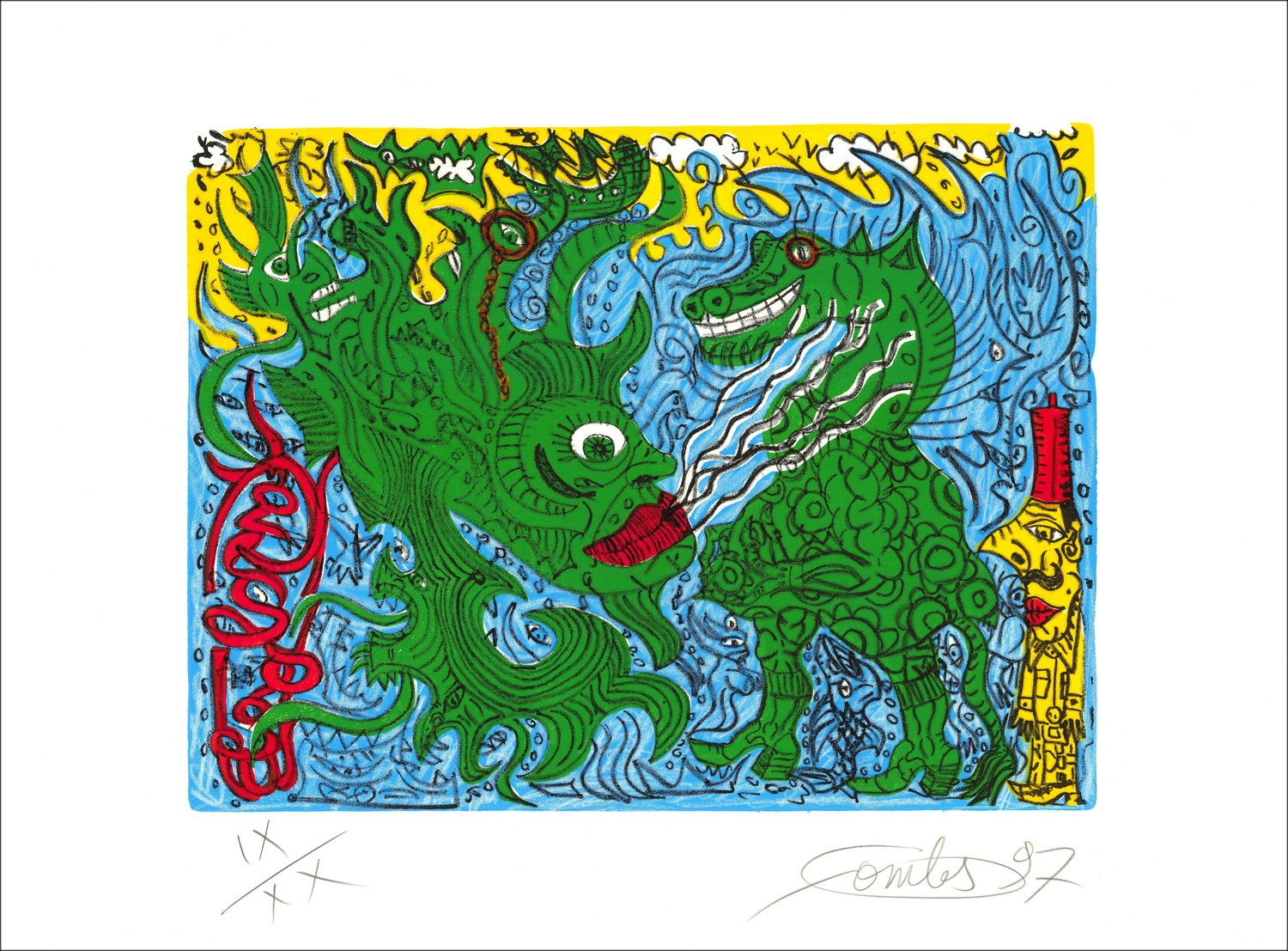 Robert Combas - SarNet Dragons 1997 | Galerie 125