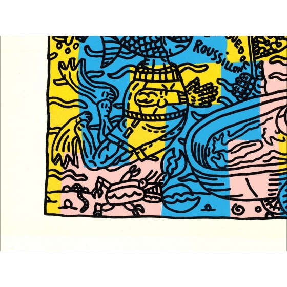 "Bath in Thau Teich" von Robert Combas, 1996 - E.A Screen Print