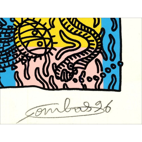 "Bain dans l'étang de Thau" de Robert Combas, 1996 - Screenprint E.A