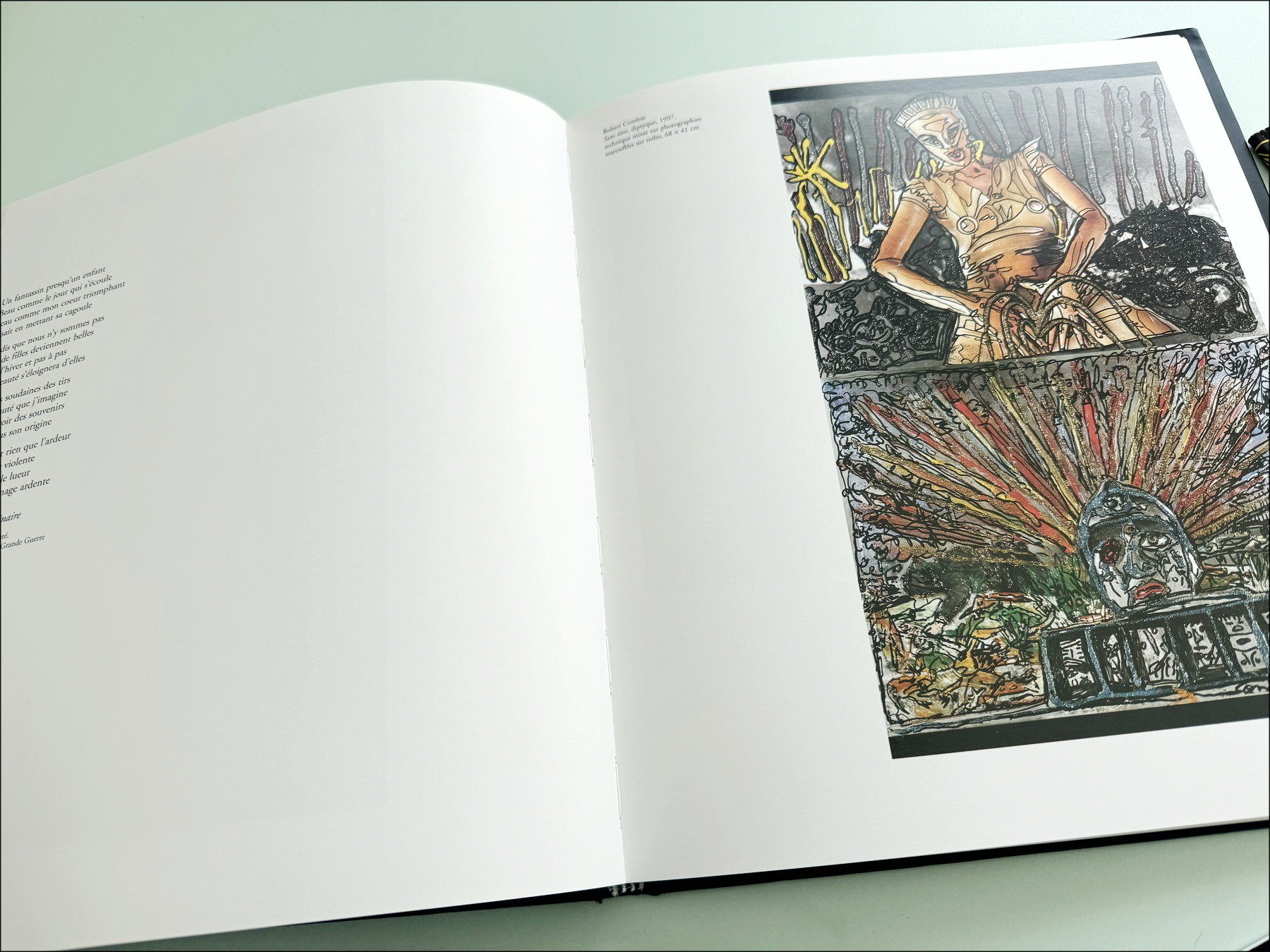 Robert COMBAS - Lot of 2 illustrated catalogs and an invitation card