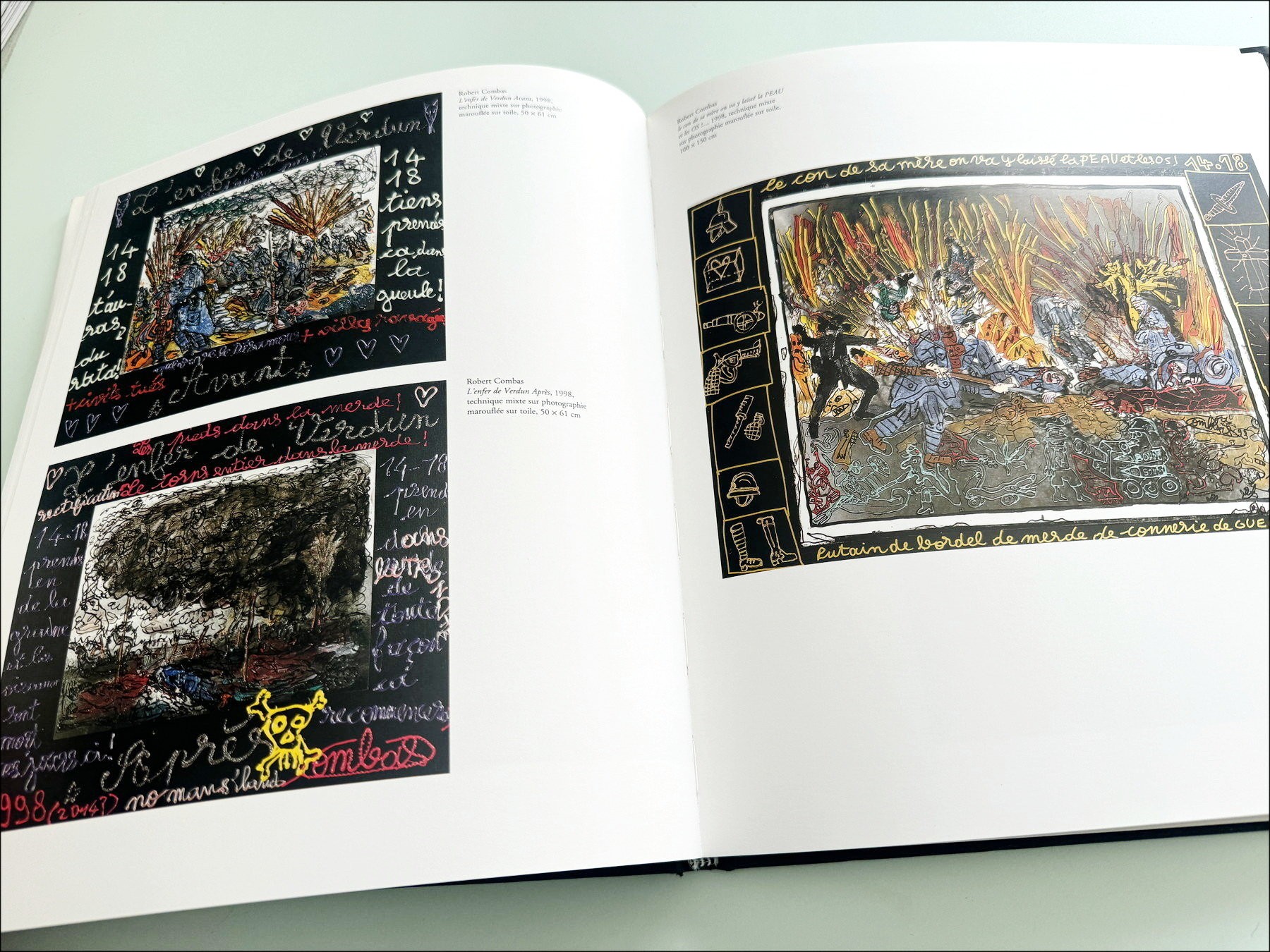 Robert Combas - Lot 2 Catalogi geïllustreerd en een uitnodigingskaart