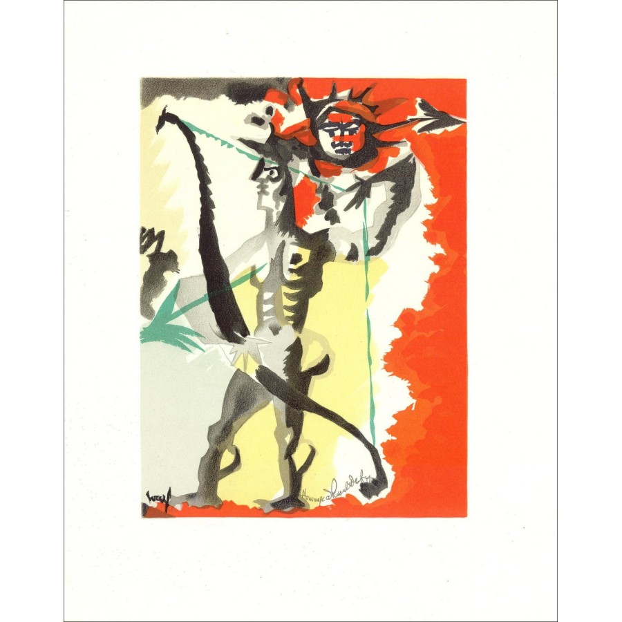 Jean Lurçat Lith " "Hommage aan Rafra_Latn Dufy" - Circa 1965