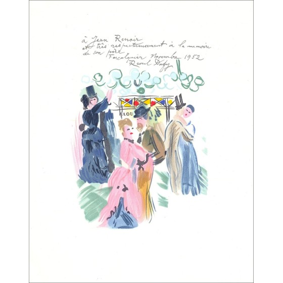 Raoul Dufy "Tribute to Jean Renoir" - Litografia 1965