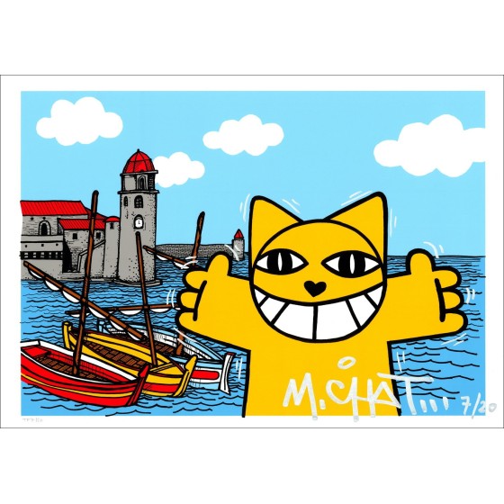 M.CHAT (Thoma Vuille) - Collioure 2023 | Signed screen print