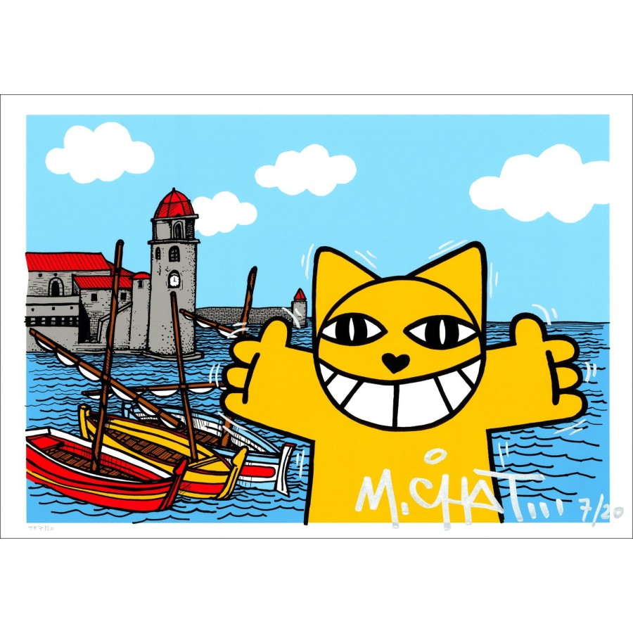 M.CHAT (Thoma Vuille) - Collioure 2023 | Signed screen print