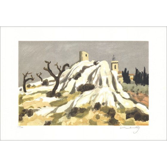 Eugène BABOULÈNE - Litografia Originale "La Provenza, Canjuers" 38x56cm - 1992