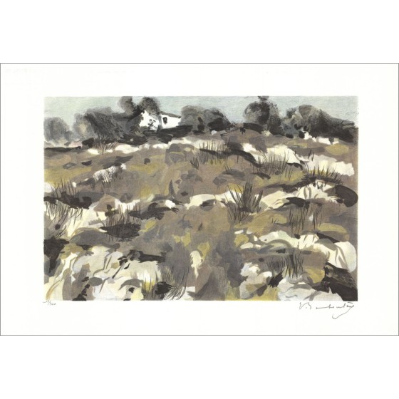 EugèneOOULÈNE - Lith Origin Originale "Lafra_Latnce, Eygalières" 38x56cm - 1992