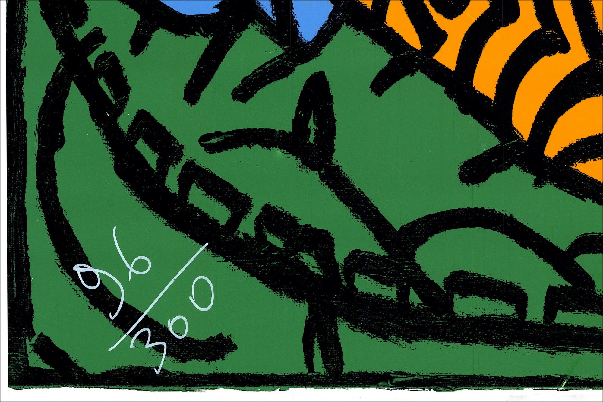 Robert COMBAS - Serigrafia "Il chitarrista e i musicisti" 86x69cm - 2008