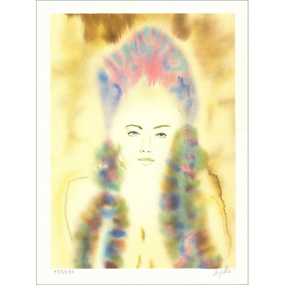 "Porträt der Frau" - Original-Lithographie unterzeichnet und nummeriert