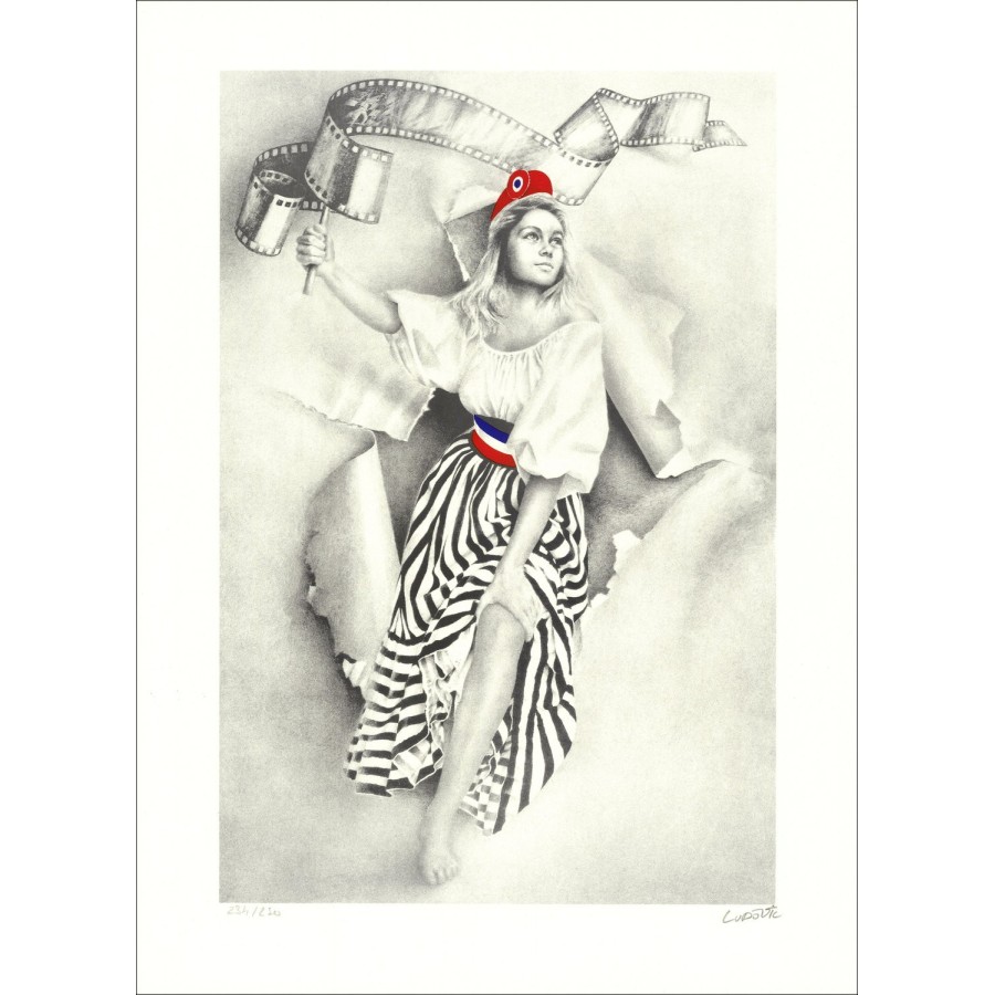 "Marianne" - Lithographie Originale de l'Affiche de Cannes 1989