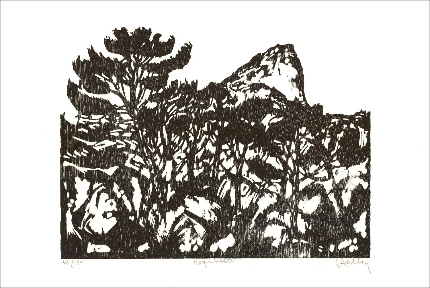 Jacques Hallez "Roque Haute" - Gravure Originale sur Papier d'Arches