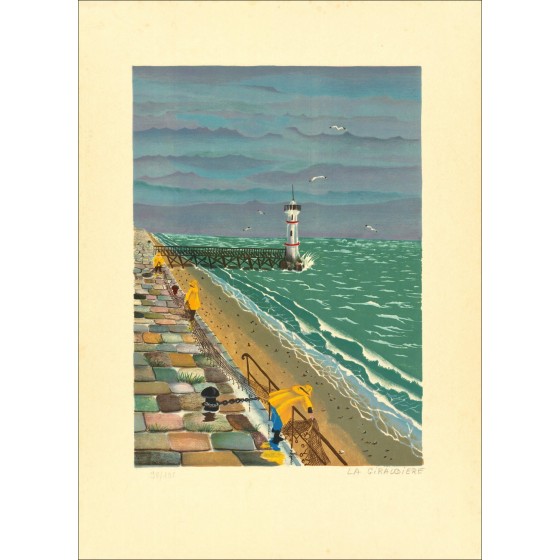Mady de la Giraudière – Faro de Breton, litografía