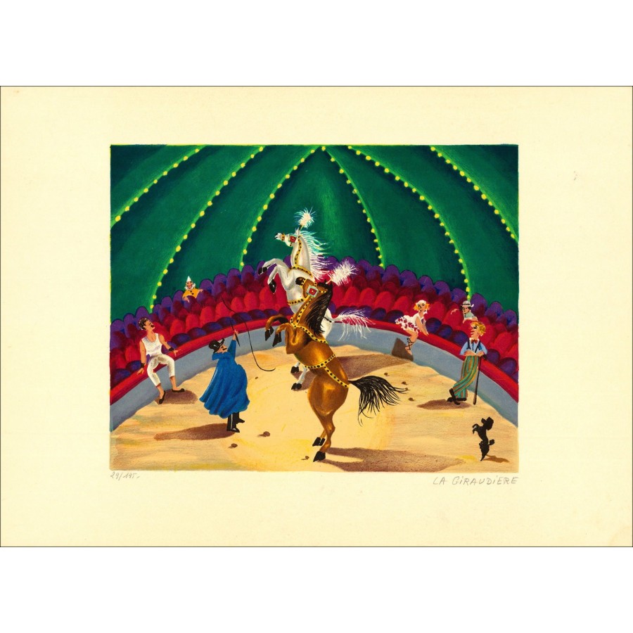 Mady de la Giraudière – Cirque, original lithography