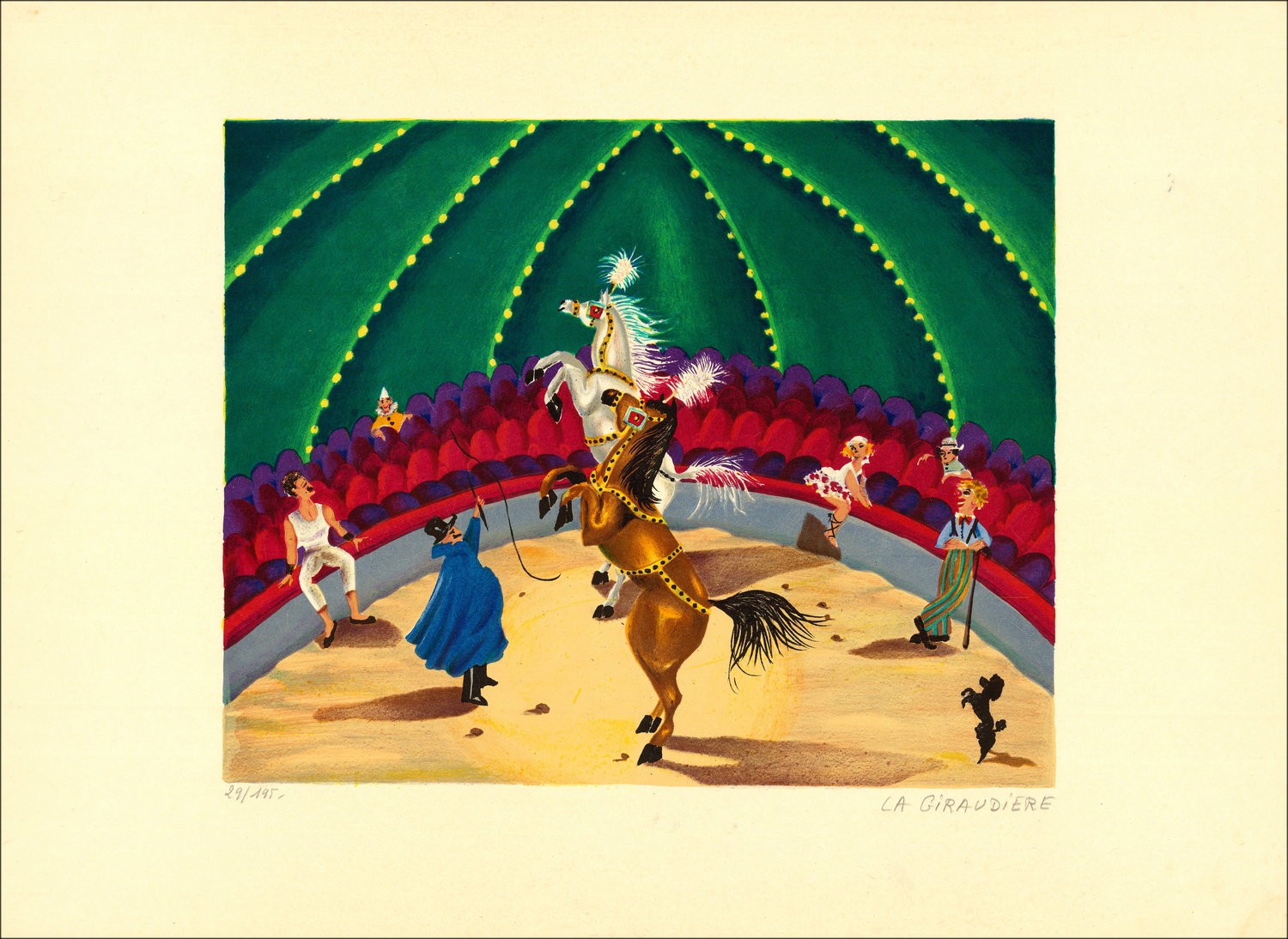 Mady de la Giraudière – Cirque, original lithography