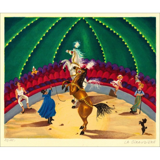 Mady de la Giraudière – Circo, litografia originale