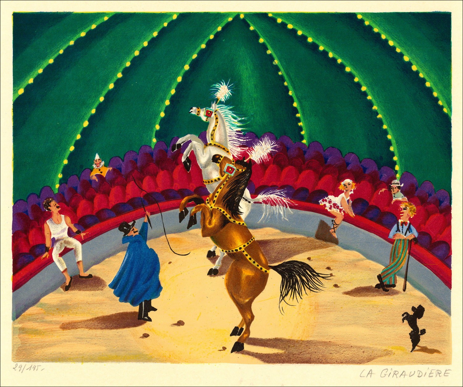 Mady de la Giraudière – Circo, litografia originale