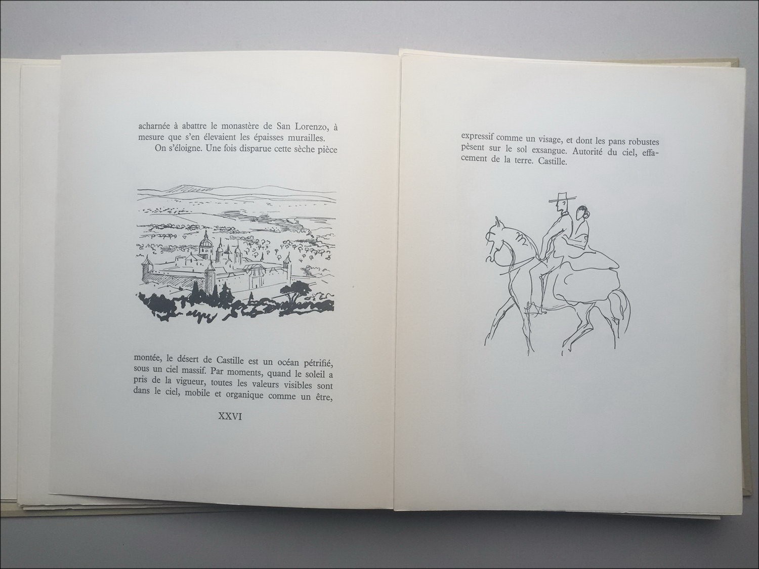 Yves Brayer - libro ilustrado "Yves Brayer y España" + Dibujo de tinta original