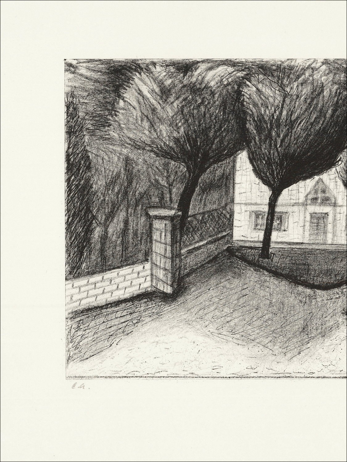 Abram Topor "Die Promenade" - Original-Lithographie E.A unterzeichnet