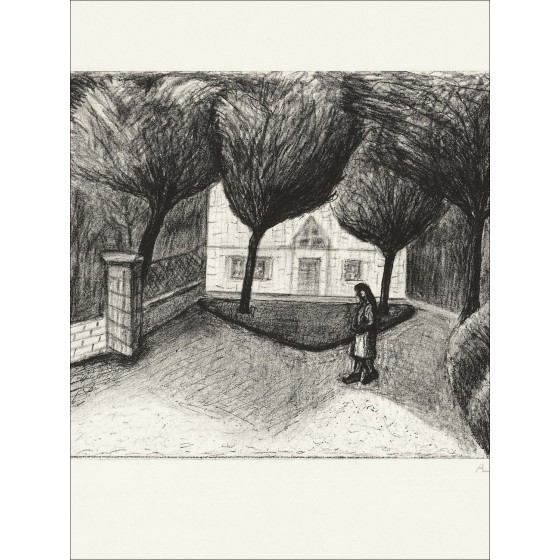 Abram Topor "Die Promenade" - Original-Lithographie E.A unterzeichnet