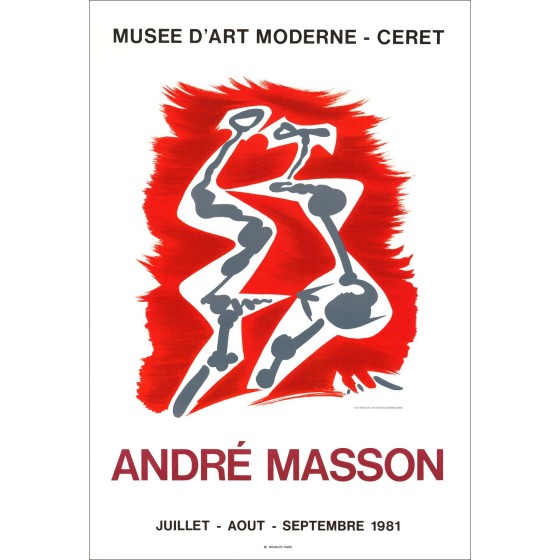 André Masson "Museo de Arte Moderno, Ceret" - Litografía original 1981