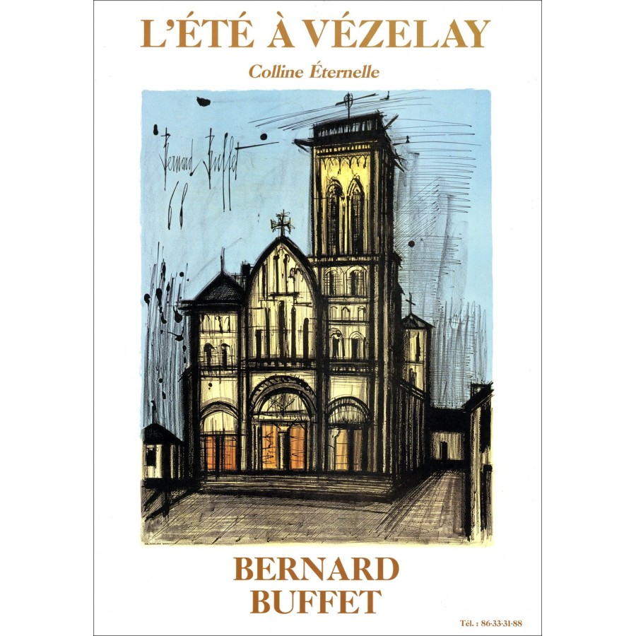 Bernard Buffet "Estate a Vézelay" - Art Poster di Charles Solimier