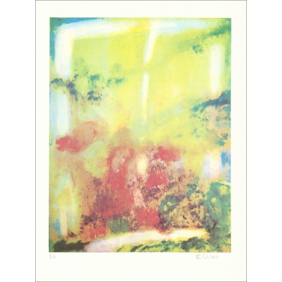 "Composition" - Original Lithograph with Gauffage on Arch Paper